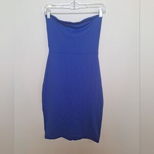 Blue Strapless Cut Out Back Dress Susan Monaco XS